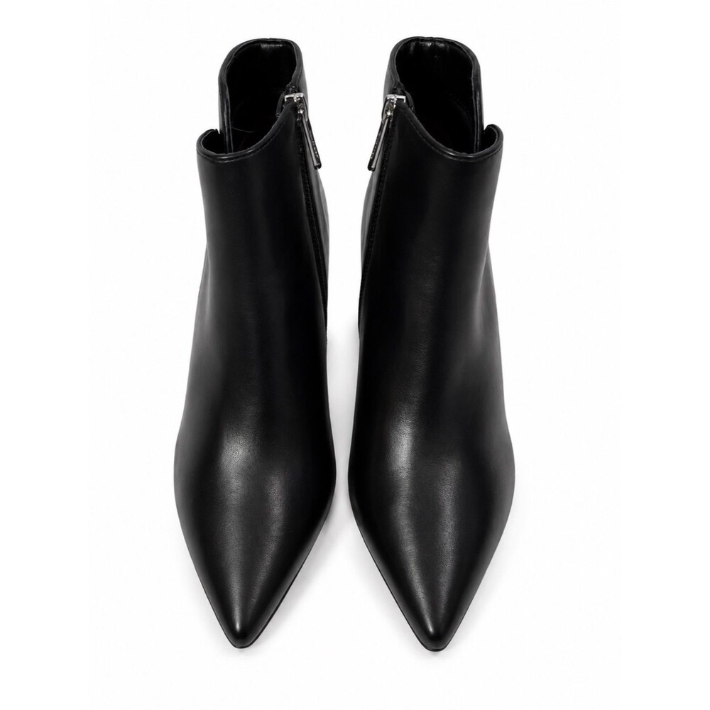 Charles David Black Size 8 M Pointed Toe Faux Leather Ankle Booties